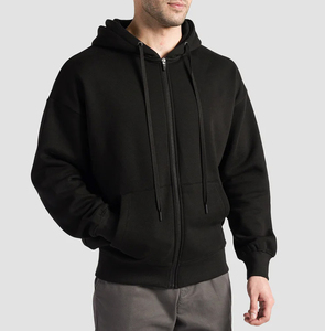Vente en gros d'usine, sweat-shirt pour homme surdimensionné, coupe ample, coton, polaire épais, hiver chaud, impression de logo personnalisée, broderie, respirant - Product Image 3