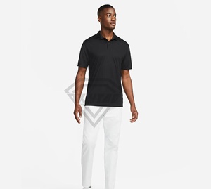 Polo de Golf de poliéster 100% para hombre, camiseta transpirable que absorbe el sudor, ajuste estándar relajado, Polo de Golf de 2 botones de talla grande - Product Image 4