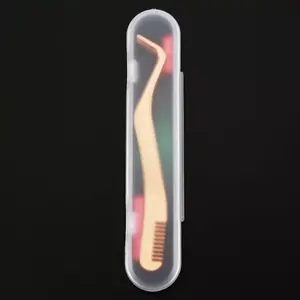 Pinzas de punta de fibra de envío directo, ventilador de volumen, herramientas de pestañas, pinzas de pestañas personalizadas, pinzas de aislamiento de punta de fibra para pestañas - Product Image 6