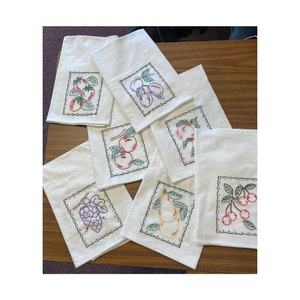 Indian Outstanding Tailor Made 150 Gsm Ultra Soft 100% Cotton Golf Kitchen Non-stick Oil on Demand Leaves Embroidered <b>Tea</b> <b>Towels</b> - Product Image 5