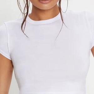 Nouveaux débardeurs courts décontractés d'été 100% coton Vente en gros Hauts de mode pour femmes - Product Image 3