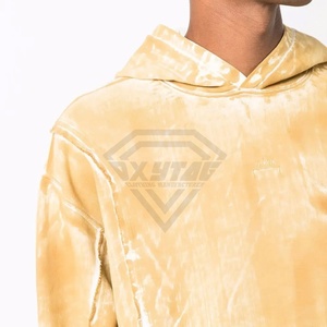 Cantidad a granel Hombres Sudaderas con capucha lavadas con ácido para la venta Etiqueta privada Diseño personalizado Hombres Sudaderas con capucha con lavado ácido en diferentes colores Servicio OEM - Product Image 3