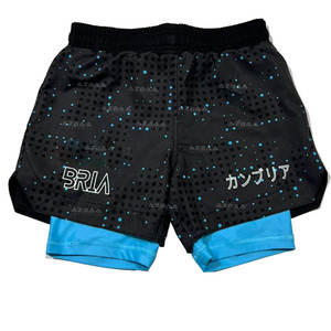 ผู้ผลิตชั้นนำของชุดแรชการ์ดและกางเกง MMA กันลื่นสำหรับเยาวชนและเด็ก กางเกง MMA แบบ 2 in 1 สำหรับ BJJ - Product Image 4