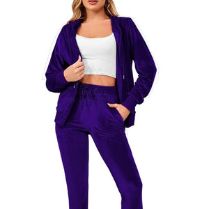 Winter Wear Latest Design <b>Plus</b> <b>Size</b> Women <b>Velour</b> <b>Tracksuit</b> Wholesale Comfortable <b>Tracksuit</b> For Women - Product Image 4