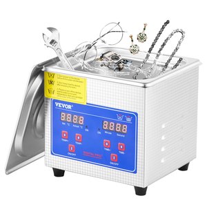 Nettoyeur à ultrasons professionnel VEVOR 1,3 L avec minuterie numérique et chauffage, en acier inoxydable, pour bijoux et usage industriel - Product Image 1