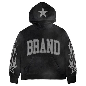 Men Women <b>Cropped</b> Tracksuit Boxy Fit Heavy Cotton Fleece Hoodie High Waist <b>Joggers</b> Set Casual Streetwear Outfit - Product Image 2