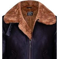Veste bomber en cuir d'agneau synthétique marron pour homme, style aviateur B3