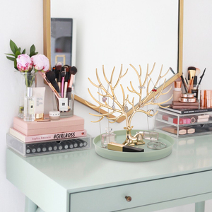 Soporte de exhibición de joyería de plástico con astas, soporte para pendientes, organizador colgante, versión galvanizada, anillo, pendientes, collar, pulsera - Product Image 3