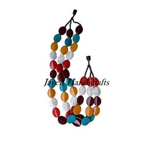 New Styla Hot Resin Beads Artesanía Moda Resina joyería Collares para mujeres Collar de resina disponible a precio para exportación - Product Image 4