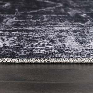 Alfombra Moderna Vintage con Medallón Netline, Alfombra Lavable a Máquina en Negro Desgastado para Sala de Estar, Alfombras para el Hogar Depot RW1007 - Product Image 2