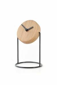 latest <b>Small</b> Walnut <b>Wood</b> <b>Desk</b> Clock Minimalist Square Vintage Style Designer Compact Timepiece Battery Operated Office Tabletop - Product Image 5