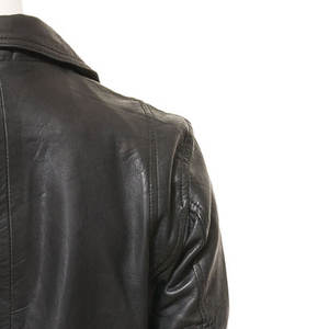 Women's <b>Autumn</b> Winter Tanned Satin Leather <b>Jacket</b> with Zipper Stand Collar Waterproof for Adults - Product Image 4