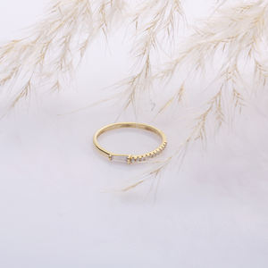 Baguette Design Cz Stone Thin Cluster Pendientes Venta al por mayor 925 Sterling Silver Turkish Joyería hecha a mano - Product Image 4