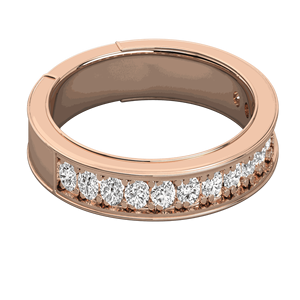 แหวนเพชรทรงกลมแบบฝังหนามเตย ดีไซน์ครึ่งวง สำหรับเธอ - Product Image 3