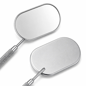Espejos de Pestañas Redondos de Acero Inoxidable Iluminados al por Mayor, Espejos de Inspección de Pestañas y Maquillaje en Forma de Corazón con Logotipo Personalizado - Product Image 2