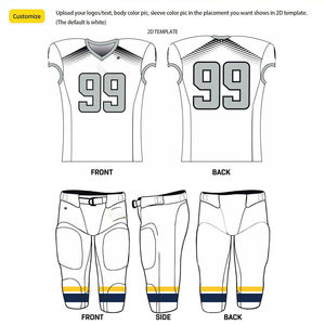 Uniformes de Fútbol Americano Sublimados de Alta Calidad con Logotipo Bordado Personalizado, Conjuntos de Compresión para Clubes Juveniles, Ropa Deportiva al por Mayor de EE. UU. - Product Image 2