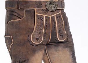 Authentique Lederhosen Homme en Noir Vintage Haute Qualité Bavarois Lederhosen Pour Homme - Product Image 3