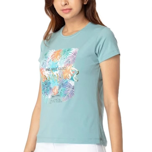 Hot Sale Luxury <b>Women's</b> Crop Top <b>T</b>-<b>shirt</b> Breathable Quick Dry Custom Size Color High Quality Jersey Solid Summer Appliques - Product Image 4