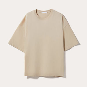 Logo personnalisé Boxy Fit T-Shirt pour hommes en coton épais surdimensionné col rond imprimé Streetwear épaule tombante Boxy Fit - Product Image 3