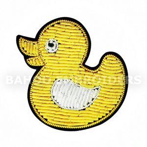 BADGE BRODÉ EN SOIE personnalisable DESIGN DUCKLYING Sacs à coudre avec insigne nominatif Tissu feutre émail Technics Drapeau Motif Logo personnalisé - Product Image 1