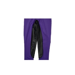 Pantalones de Montar a Caballo Unisex Morados de Algodón con Logotipo Personalizado, Silicona, Parches Negros y Tela Elástica, Venta Caliente - Product Image 3