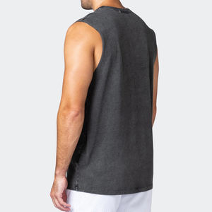 Precio barato Fitness Gym Wear Men Singlet Professional Manufactures Men's High Street Singlet para adultos Diseño con servicio OEM - Product Image 3