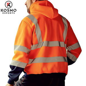 Vestes réfléchissantes Vestes de sécurité pour la construction avec plusieurs poches Veste de sécurité hautement réfléchissante en polyester personnalisable - Product Image 6