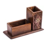 Porte-stylo en bois de mangue de luxe pour l'artisanat porte-stylo en bois pour table décorative à un prix bas
