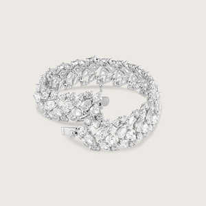 14 kt <b>white</b> gold tennis <b>bracelet</b> lab grown diamonds round pear marquise DEF color VVS VS clarity 20gram bulk export OEM supplier - Product Image 5