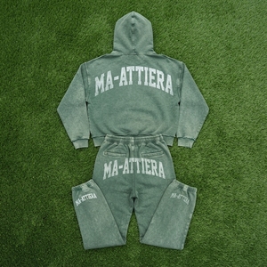 Custom Washed Oversized Hoodie and <b>Jogger</b> Sweatpants Set <b>Women</b> Cotton <b>Fleece</b> Streetwear Tracksuit OEM ODM - Product Image 6