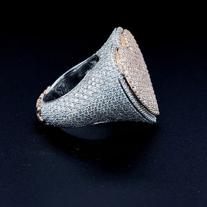 Bague en or rose 14 carats au design de luxe en argent sterling 925 avec diamant Moissanite bijoux de fête personnalisables pour femmes certifiés IGI - Product Image 3