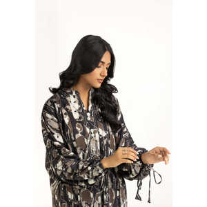 Ensemble coordonné imprimé en viscose IPST-55020 Tissu en crêpe décontracté élégant et confortable - Product Image 2