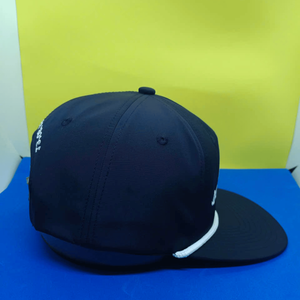 Perforated Laser Cut Hole Hydro <b>Waterproof</b> Golf <b>Hats</b> Flat Bill Baseball Cap Custom PVC Rubber Or Embroidery Logo Sporty Rope - Product Image 4