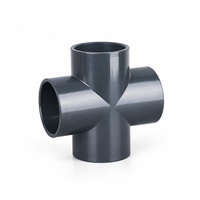 Raccord en croix UPVC de haute qualité de Chine, DN40 à DN100, 1-1/2 pouce à 4 pouces, raccord en croix PVC