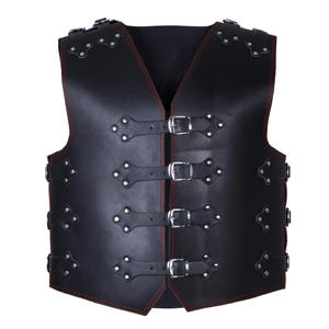 Chaleco de Motocicleta de Invierno, Diseño Personalizado OEM, Alta Calidad, Bordado, Cuero Vacuno Grueso de Primera Calidad, Transpirable, Completamente Forrado - Product Image 1