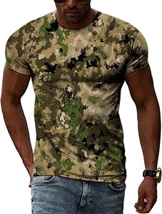 T-shirt personnalisé imprimé camouflage pour homme, vêtement de sport, fitness, extérieur, tactique, désert, vente en gros, respirant - Product Image 4