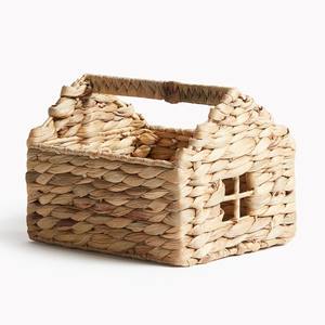 Cestas de Jacinto de Agua al por Mayor, Cesta de Mimbre Natural, Cestas Tejidas Estilo Playa para Decoración de Habitaciones Infantiles - Product Image 1