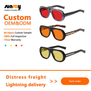 SR Brand Cat <b>Eye</b> Full Rim Blue Light Blocking Glasses Orange Lenses Red Lens Anti Blue-light Filter Eyewear for Outdoor Use Gift - Product Image 2