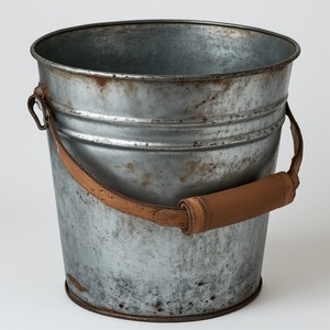 Jardinière en cuir galvanisé vintage avec corps enveloppé de cuir artisanal fait à la main conçu pour la décoration saisonnière - Product Image 5