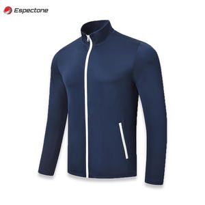 Ensemble de survêtements d'hiver en polaire solide pour hommes, survêtement de sport décontracté à manches longues et fermeture éclair complète, tenues 2 pièces - Product Image 2