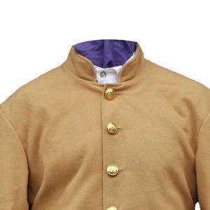 เสื้อคลุมเครื่องแบบทหารใต้ยุคสงครามกลางเมืองแบบจำลอง ทำจากผ้าขนสัตว์สีพื้น - Product Image 5