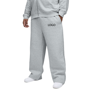 Pantalones Deportivos de Felpa Francesa con Logotipo Personalizado OEM, Pantalones de Chándal Holgados para Hombre, Estilo Hip Hop, Atléticos, para Gimnasio, Entrenamiento, Unisex, Lisos - Product Image 4