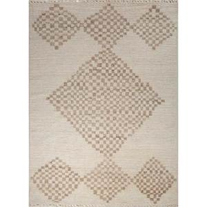 Alfombras de Lana Anudadas a Mano en Color Marfil con Diseño Geométrico Abstracto para el Hogar, Sala de Estar, Pasillo, Entrada, Diseño Rectangular Tipo Rompecabezas para Adolescentes - Product Image 1