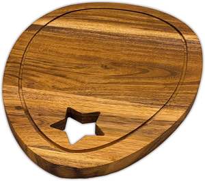 <b>Egg</b> Shaped Wood Cutting Board Serving Platter Eco-Friendly Dishwasher Safe Made Vietnam for Easter Holiday Decoration - Product Image 2