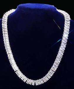 Indian Manufacture Luxury Silver Diamond <b>Tennis</b> <b>Chain</b> Custom Design for Men and Women Available for Affordable Price - Product Image 2