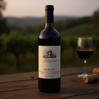 Vin rouge Velvety Smooth Dry Brusa Merlot IGT 750ml - 6 bouteilles par boîte