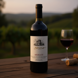 Velvety Smooth Brusa Merlot IGT Red <b>Wine</b> 750ml-6 Bottles Per Box - Product Image 3