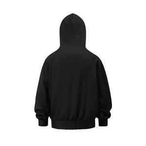 H5528 automne hiver nouveautés poids lourd 500 Gsm coton mélanges sweats à capuche zippés sweats à capuche vierges pour hommes pour femmes - Product Image 2