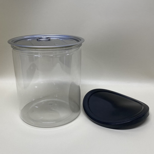 Pot en plastique PET transparent de 850ml 100mm avec capuchon de déchirure et couvercle en or 46g pour le stockage des cosmétiques et des aliments fabriqué au Vietnam - Product Image 2