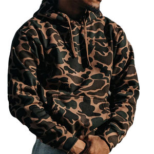 Sweat-shirt d'hiver en coton et polyester Camo Hoodies couleur unie Street Wear Pull-over à capuche élégant pour hommes pour garçons - Product Image 6